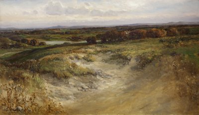 Paesaggio; precedentemente usato come sfondo in una vetrina di storia naturale da Arthur Wilde Parsons