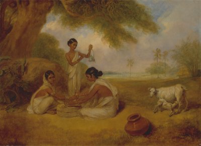 Macinare il mais da Arthur William Devis
