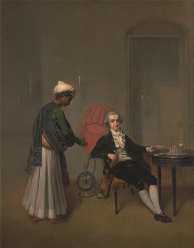 Ritratto di un gentiluomo, forse William Hickey, e di un servitore indiano da Arthur William Devis