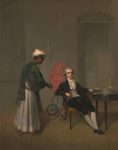 Ritratto di un gentiluomo e un servo indiano da Arthur William Devis