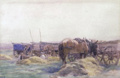 Carri di fieno con cavallo da Arthur Winter Shaw