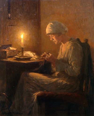 Ricamo alla luce delle candele da Arthur Winter Shaw