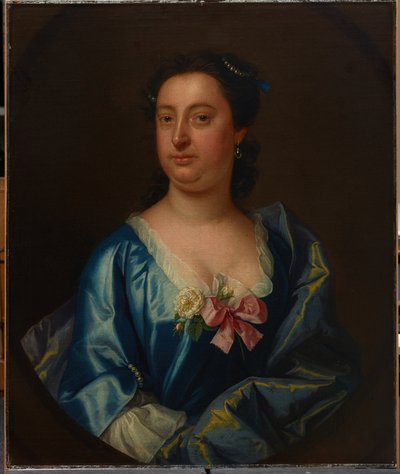 Ritratto di una signora, possibilmente Edward Hyde, Lord Cornbury in un vestito da Artist UnknownUnidentified painter label QS