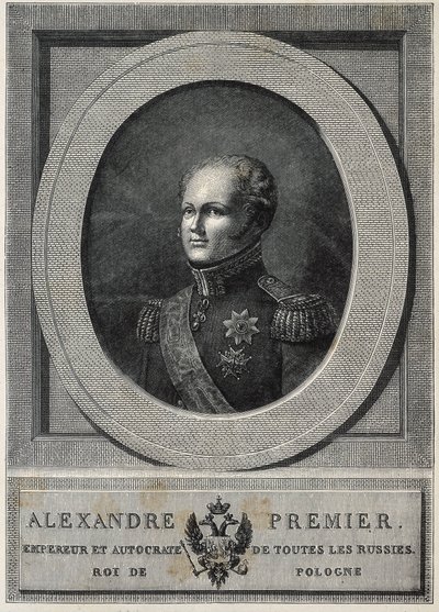 ALESSANDRO I di Russia (1777-1825). Zar di Russia (1801-1825). da Artist Unknown