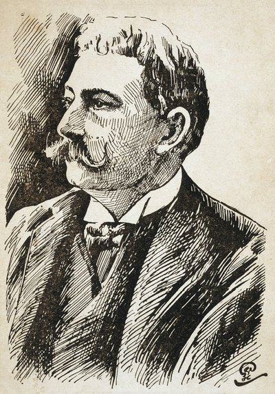 Aluisio de Azevedo (1857-1913). Scrittore brasiliano. Incisione. da Artist Unknown
