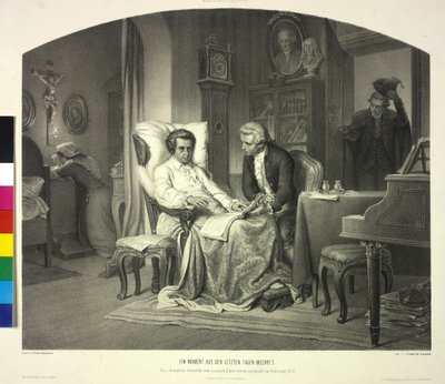 Un momento degli ultimi giorni di Mozart da Artist Unknown