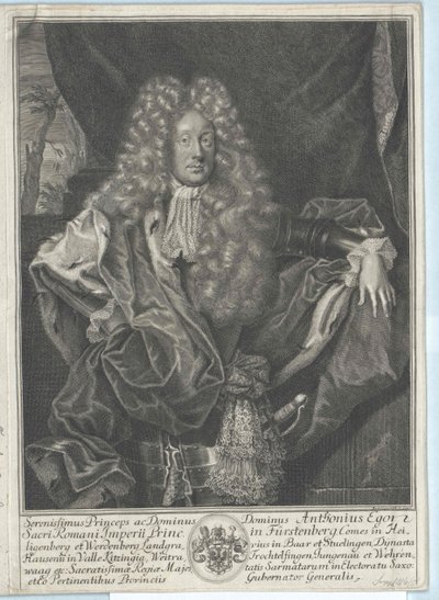 Anton Egon conte von Fuerstenberg da Artist Unknown