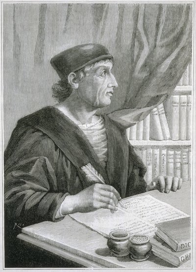Antonio de Nebrija, umanista e grammatico (incisione) da Artist Unknown