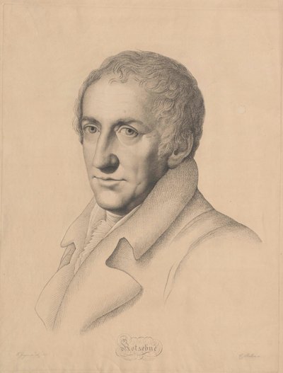August Kotzebue (stampa) da Artist Unknown