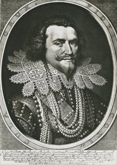 BUCKINGHAM, George Villiers, Duca di (1592-1628). Politico britannico, favorito di Giacomo I e Carlo I. da Artist Unknown