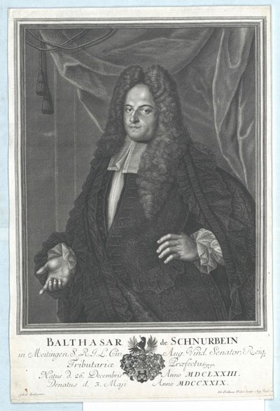 Baldassarre Schnurbein von e zu Meitingen da Artist Unknown