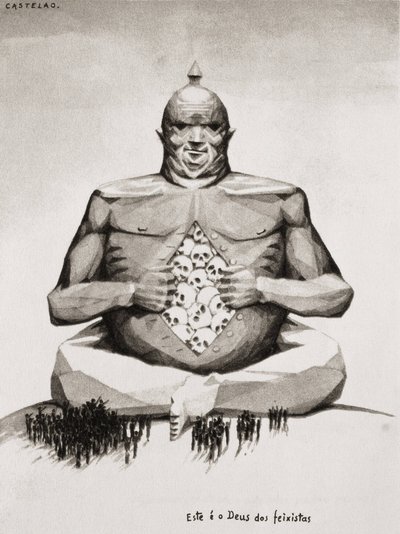 CASTELAO, Daniel Alfonso Rodriguez (1886-1950). Narratore, umorista, disegnatore, antropologo e politico spagnolo. Guerra civile spagnola (1936-1939). "Questo è il Dio dei fascisti." Immagine della serie "Galizia martire", di Alfonso Ro da Artist Unknown