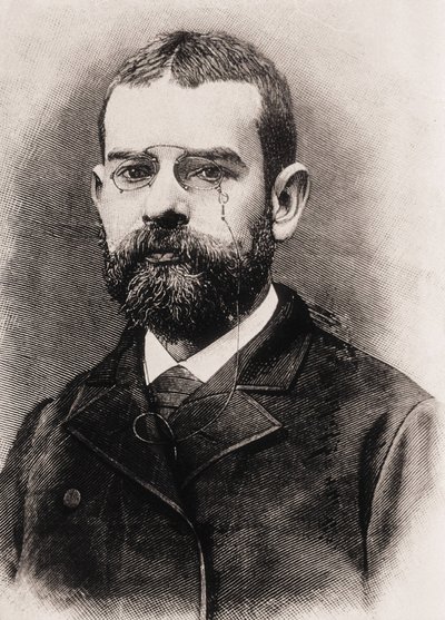 CLARIN, Leopoldo Alas y Urena, anche chiamato (1852-1901). Scrittore spagnolo. Incisione da Artist Unknown