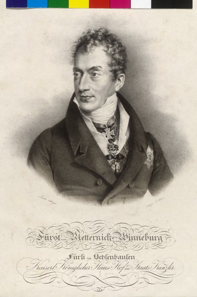 Clemente Wenzel Lothar Conte di Metternich-Winneburg da Artist Unknown