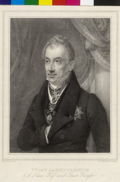 Clemente Wenzel Lothar, principe di Metternich-Winneburg da Artist Unknown