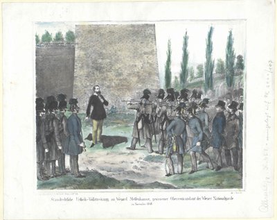 Esecuzione del giudizio della corte marziale a Jack Messenhauser da Artist Unknown