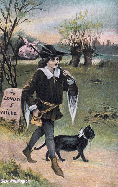 Dick Whittington in viaggio verso Londra (stampa) da Artist Unknown