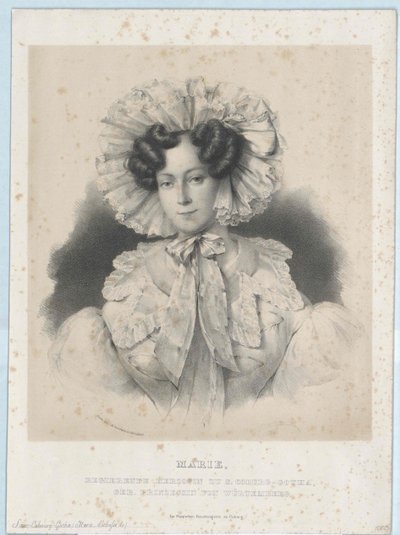 Duchessa di Wuerttemberg Marie da Artist Unknown