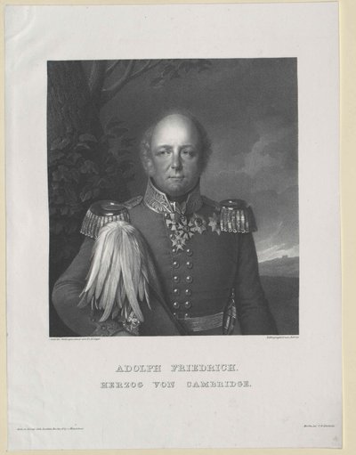 Duca di Cambridge Adolf Friedrich da Artist Unknown