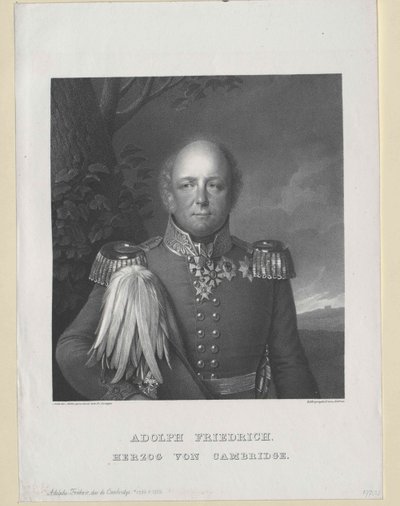 Duca di Cambridge Adolf Friedrich da Artist Unknown