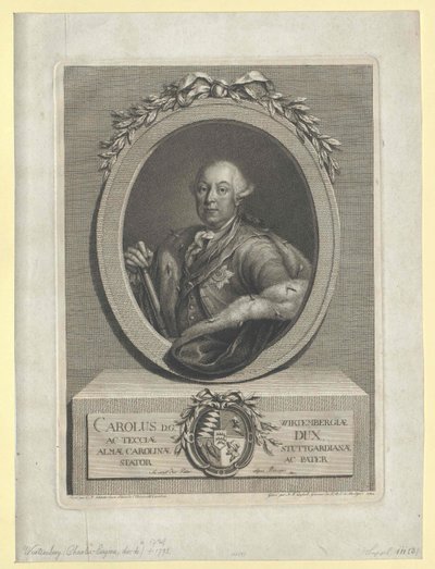 Duca di Wuerttemberg Carlo II Eugenio da Artist Unknown
