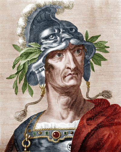 Imperatore Claudio (incisione a colori) da Artist Unknown