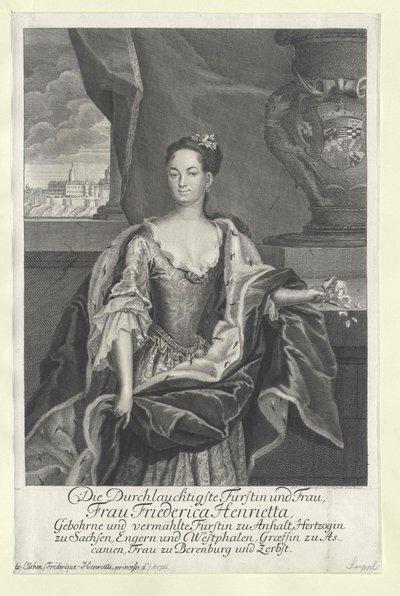 Friederike Henriette principessa Anhalt-Bernburg da Artist Unknown