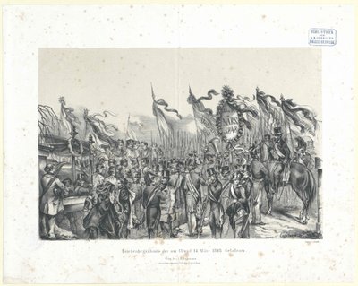 Funerale dei caduti in azione il 13 e 14 marzo 1848 da Artist Unknown
