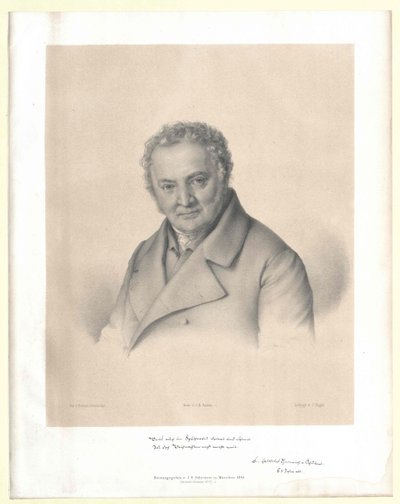 Gotthilf Heinrich von Schubert (stampa) da Artist Unknown
