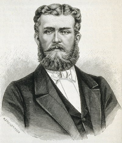 HOHENZOLLERN-SIGMARINGEN, Leopoldo (1835-1905). Fratello del re Carlo I di Romania e padre del futuro re Ferdinando di Romania. Incisione da Artist Unknown