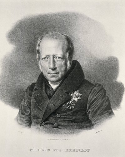 HUMBOLDT, Wilhelm von (1767-1835). Statista e filosofo tedesco. Litografia da Artist Unknown