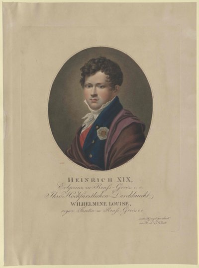 Heinrich conte Reuss zu Greiz da Artist Unknown