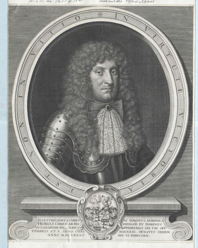 Ezechia conte Hohenlohe-Waldenburg-Pfedelbach da Artist Unknown