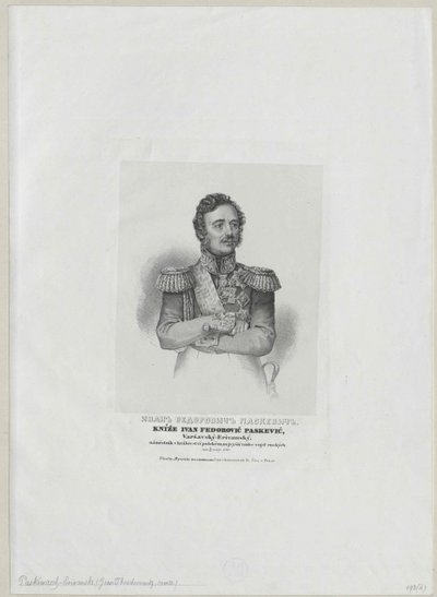 Ivan conte Paskevich-Erivan da Artist Unknown