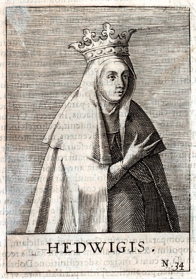 Jadwiga di Polonia (incisione) da Artist Unknown