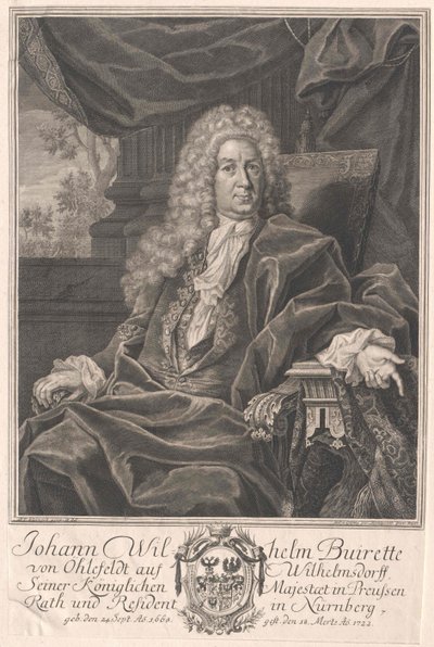 Johann Wilhelm Buirette-Oehlefeld da Artist Unknown