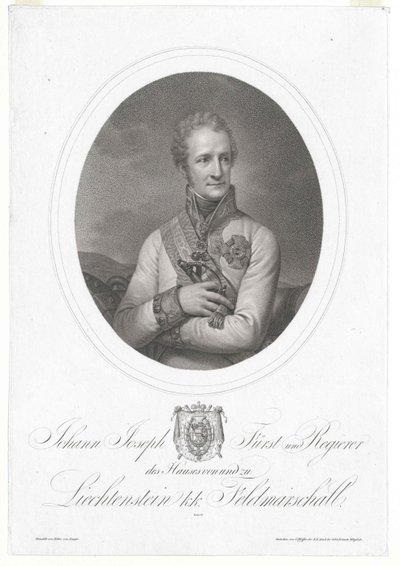 Johann conte del Liechtenstein da Artist Unknown