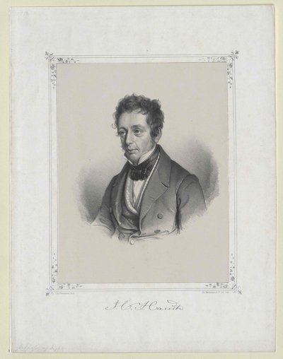 Johannes Carsten Hauch (stampa) da Artist Unknown