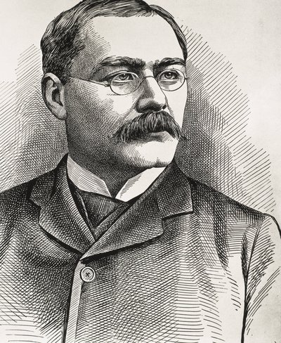 KIPLING, Rudyard (1865-1936). Scrittore britannico, nato in India. Premio Nobel per la Letteratura 1907. Ritratto di Kipling. Incisione. da Artist Unknown