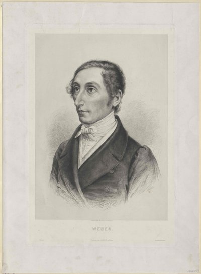 Karl Maria von Weber (stampa) da Artist Unknown