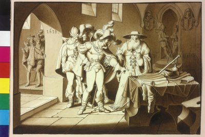 Re Ferdinando II e Arciduca Massimiliano da Artist Unknown