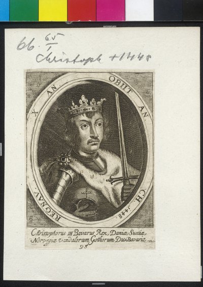 Re di Danimarca e Svezia Christoph III da Artist Unknown