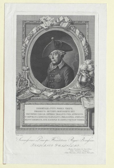 Re di Prussia Federico II da Artist Unknown