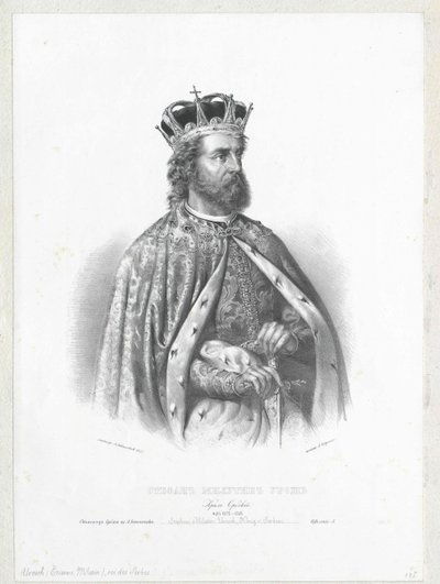Re di Serbia Stefano Urosch II da Artist Unknown