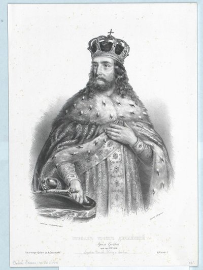 Re di Serbia Stefano Urosch II da Artist Unknown