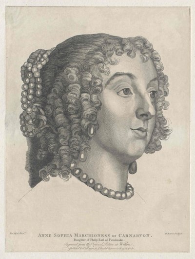 Lady Anna Sophia Herbert da Artist Unknown