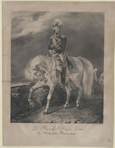 Luigi principe Hohenlohe-Bartenstein da Artist Unknown