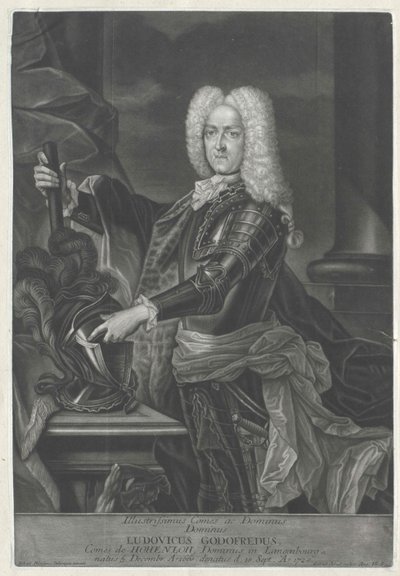 Ludwig Gottfried conte di Hohenlohe-Waldenburg-Pfedelbach da Artist Unknown