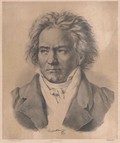 Ludwig van Beethoven (stampa) da Artist Unknown