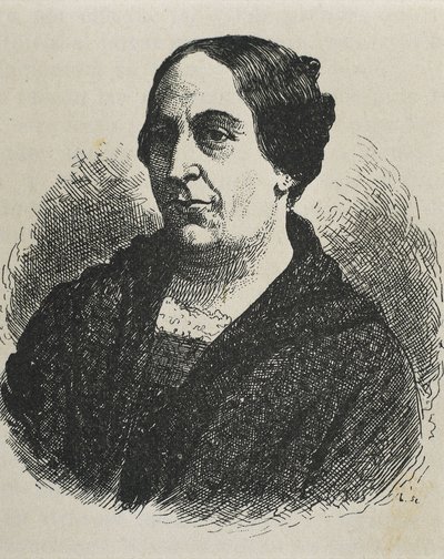 MARIN DEL SOLAR, Mercedes (1804-1866). Scrittrice cilena. Incisione. da Artist Unknown